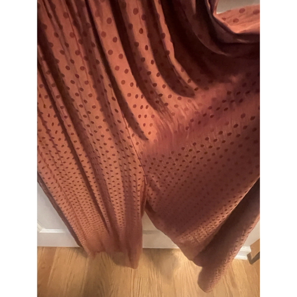 dRA Los Angeles Potter Rust Dot Jumpsuit Sz L Sleeveless Wide Leg Anthropologie - Picture 16 of 16